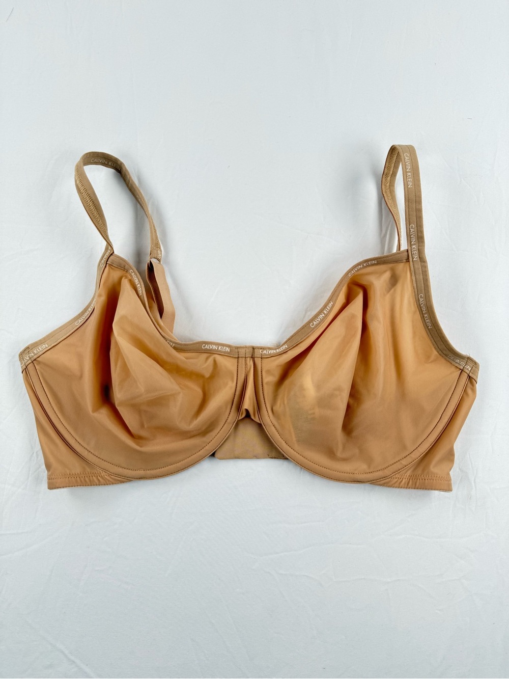 Calvin Klein Tan/Nude Underwire Smooth Full-Coverage Bra